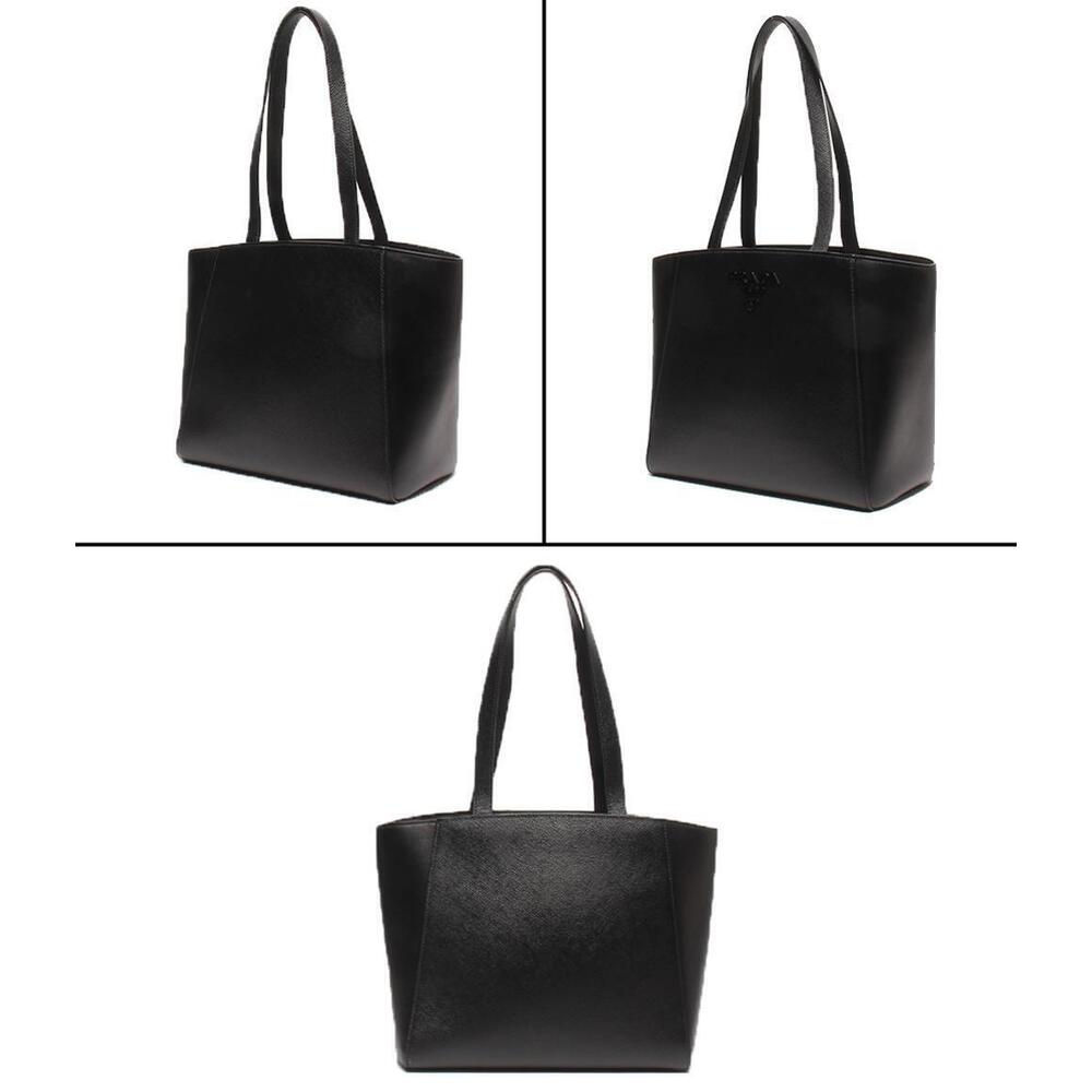 Prada tote pocket Black 2-way bag nylon tote double
